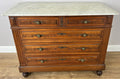 Chest of Drawers Antique French Walnut Marble Top Five Drawer Cabinet LOT 64490