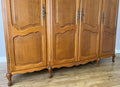 Wardrobe Vintage French Louis XVI Style Oak Four Door Carved Armoire LOT 6495