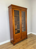 Bookcase Antique French Style Glazed Display Cabinet Walnut Sideboard LOT 6521