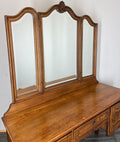 Vintage Dressing Table with Mirror French Oak Louis Vanity Table Makeup LOT 45632