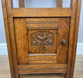 Bedside Table Antique French Style Marble Top Oak Cabinet Nightstand LOT 62418
