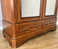 Wardrobe Antique French Mahogany Two Door Carved Mirrored Armoire LOT 616410