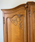 Wardrobe Vintage French Louis XVI Style Oak Four Door Armoire LOT 48152