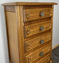 Chest of Drawers Vintage French Oak Louis XVI Style Carved Cabinet LOT 43235