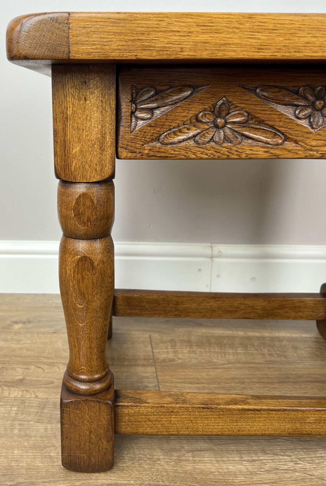 Pair of Bedside Tables Vintage French Oak Nightstands Carved Cabinets LOT 62126