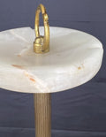 Ashtray Stand Vintage French Style Onyx Brass Floor Ashtray Stand LOT 48837