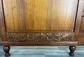 Bed Antique French Style Oak Double Bed Frame Carved Headboard LOT 27624