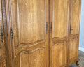Wardrobe Vintage French Louis XVI Style Oak Four Door Carved Armoire LOT 60998