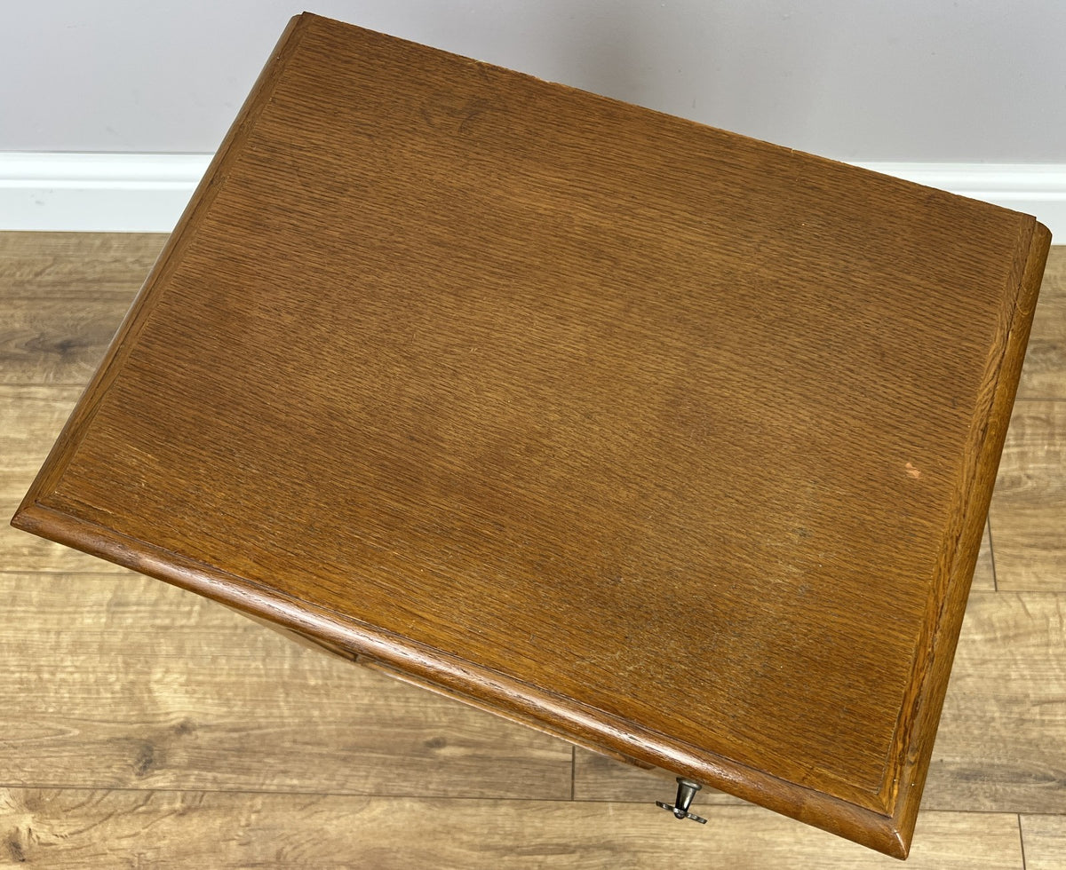 Pair of Bedside Tables Vintage French Louis Oak Nightstands Cabinets LOT 622611