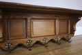 French Vintage Coat Rack Oak 5 Hooks Wall Shelf Carved Coat Hanger LOT 49914
