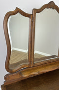 Vintage Dressing Table with Mirror French Oak Louis Vanity Table Makeup LOT 49764