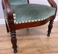 Armchair Antique French Style Walnut Upholstered Seat Carved Chair LOT 628613