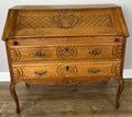 Secretaire Writing Desk Vintage French Louis Oak Rare Bureaux Cabinet LOT 49355