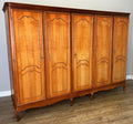Wardrobe Vintage French Louis XVI Style Five Door Carved Armoire LOT 48450