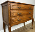 Chest of Drawers Vintage French Louis Oak 3 Drawers Carved Cabinet LOT 62345