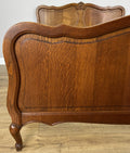 Bed Vintage French Louis XVI Double Bed Frame Oak Carved Headboard LOT 64085