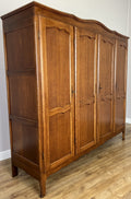 Wardrobe Vintage French Louis XVI Style Oak Four Door Carved Armoire LOT 61312