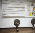 Vintage Shabby Chic Coat Rack 6 Hooks Wall Shelf Carved Coat Hanger LOT 49967