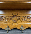 French Vintage Style Coat Rack Oak 6 Hooks Ornate Wall Shelf Coat LOT 46942