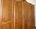 Wardrobe Vintage French Louis XVI Style Oak Four Door Carved Armoire LOT 6495