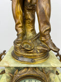 Clock Antique French Ornate Figural Marble Forgeron Mantel Clock LOT 6479