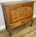 Cabinet Vintage French Louis XIV Oak Sideboard with Carved Cupboard LOT 62473