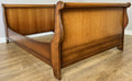 Bed Vintage French Style Sleigh Double Bed Frame Carved Headboard LOT 64115