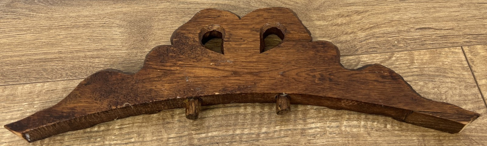 Pediment Antique French Style Oak Hand Carved Decorative Crest LOT 61724