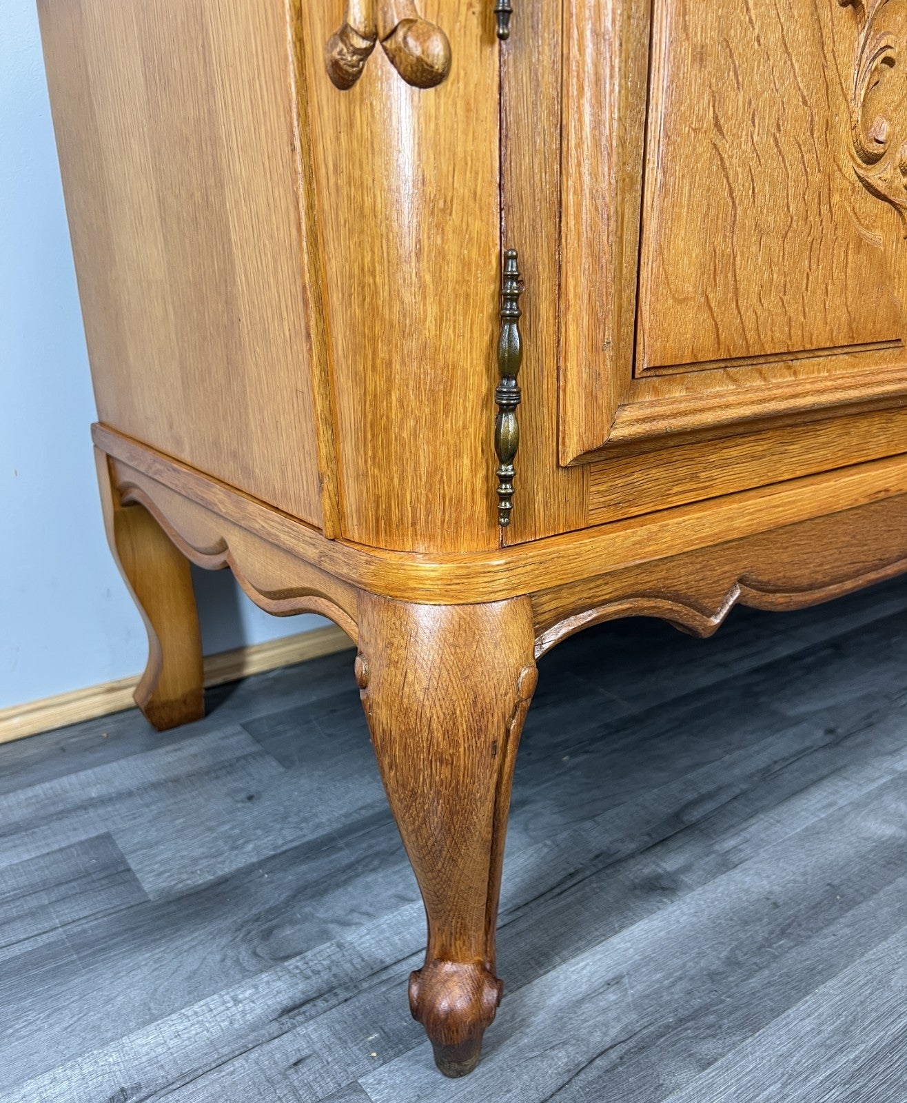 Cabinet Vintage French Louis XVI Style Carved Sideboard Buffet Cupboard Lot 44847