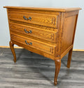 Chest of Drawers Vintage French Louis XVI Style Oak Carved Cabinet LOT 37732