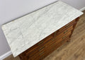 Chest of Drawers Antique French Style Oak Marble Top Carved Cabinet LOT 644812