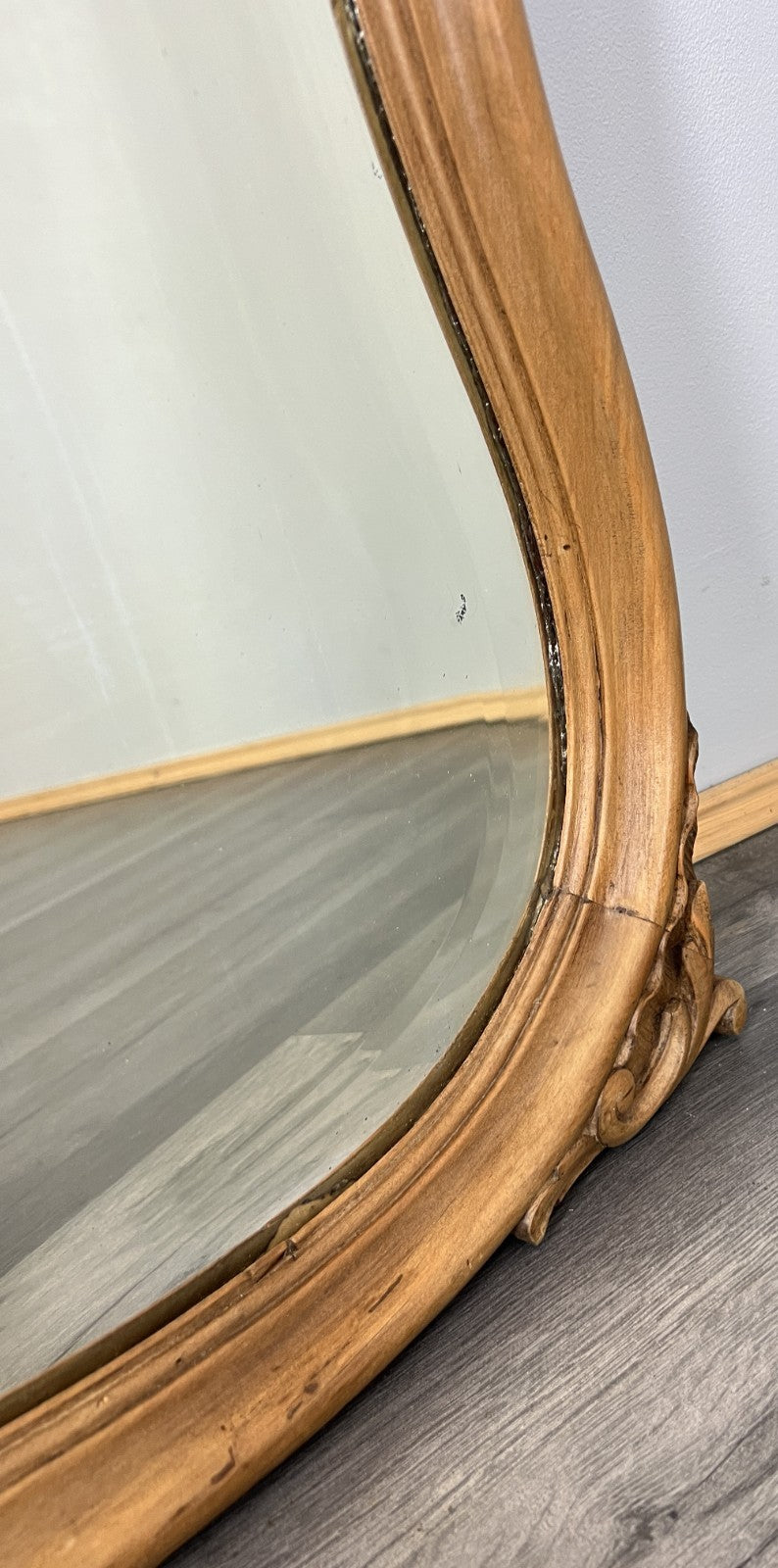 Antique French Style Carved Wall Mirror Home Decor Wall Frame LOT 45729