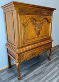 Cabinet Vintage French Style Oak Carved Sideboard with Drawer LOT 37572