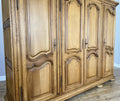 Wardrobe Vintage French Style Oak Four Door Carved Armoire Cabinet LOT 61167