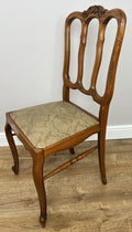Dining Chairs Vintage French Louis Style Oak Set Upholstered Seats LOT 488510