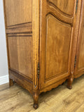 Wardrobe Vintage French Louis XVI Style Oak Four Door Carved Armoire LOT 48319
