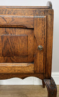 Bedside Table Vintage French Louis Oak Cabinet Cupboard Nightstand LOT 62304