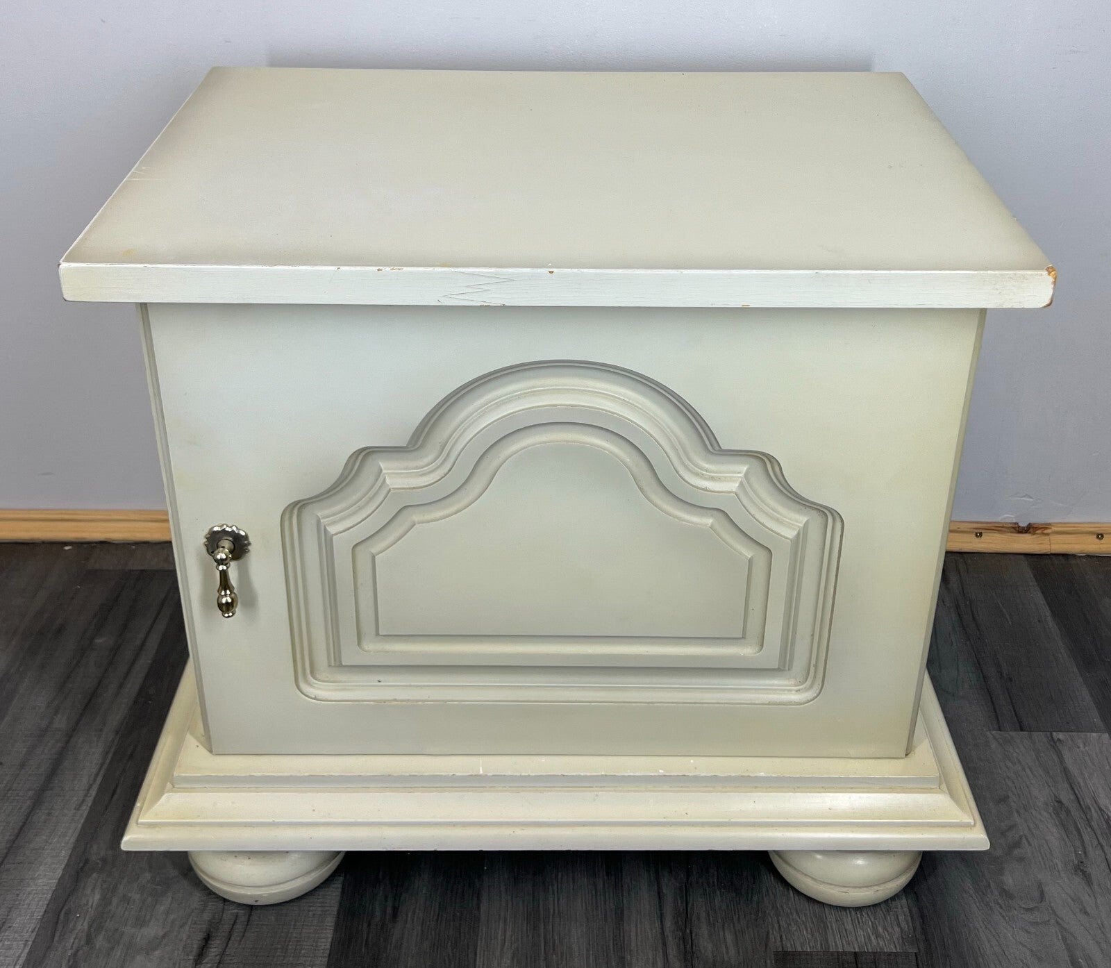 Pair of Bedside Tables Antique French Shabby Chic Style Carved Cabinets LOT 28992