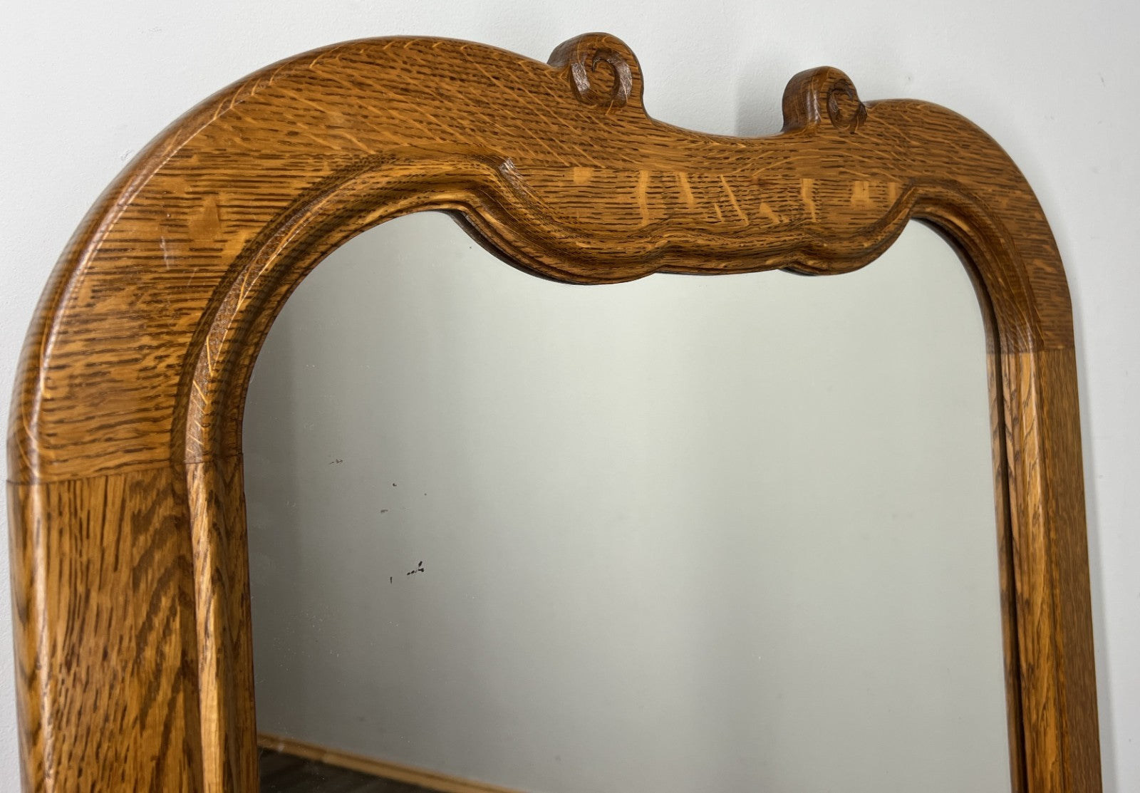 Vintage French Style Carved Wall Mirror Oak Ornate Wall Frame LOT 45457