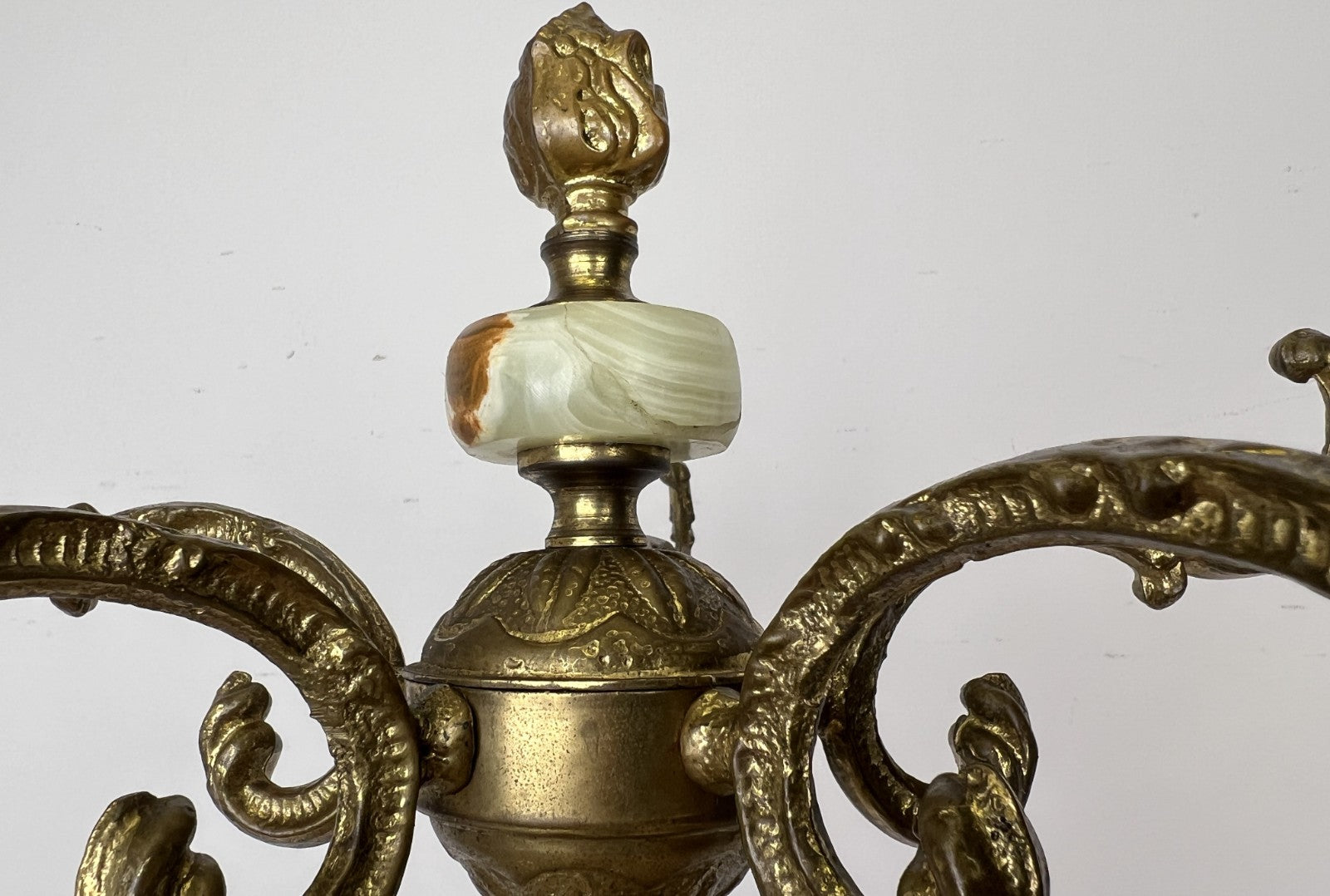 Standing Coat Hanger Vintage French Brass 9 Hooks Ornate Coat Rack LOT 609213