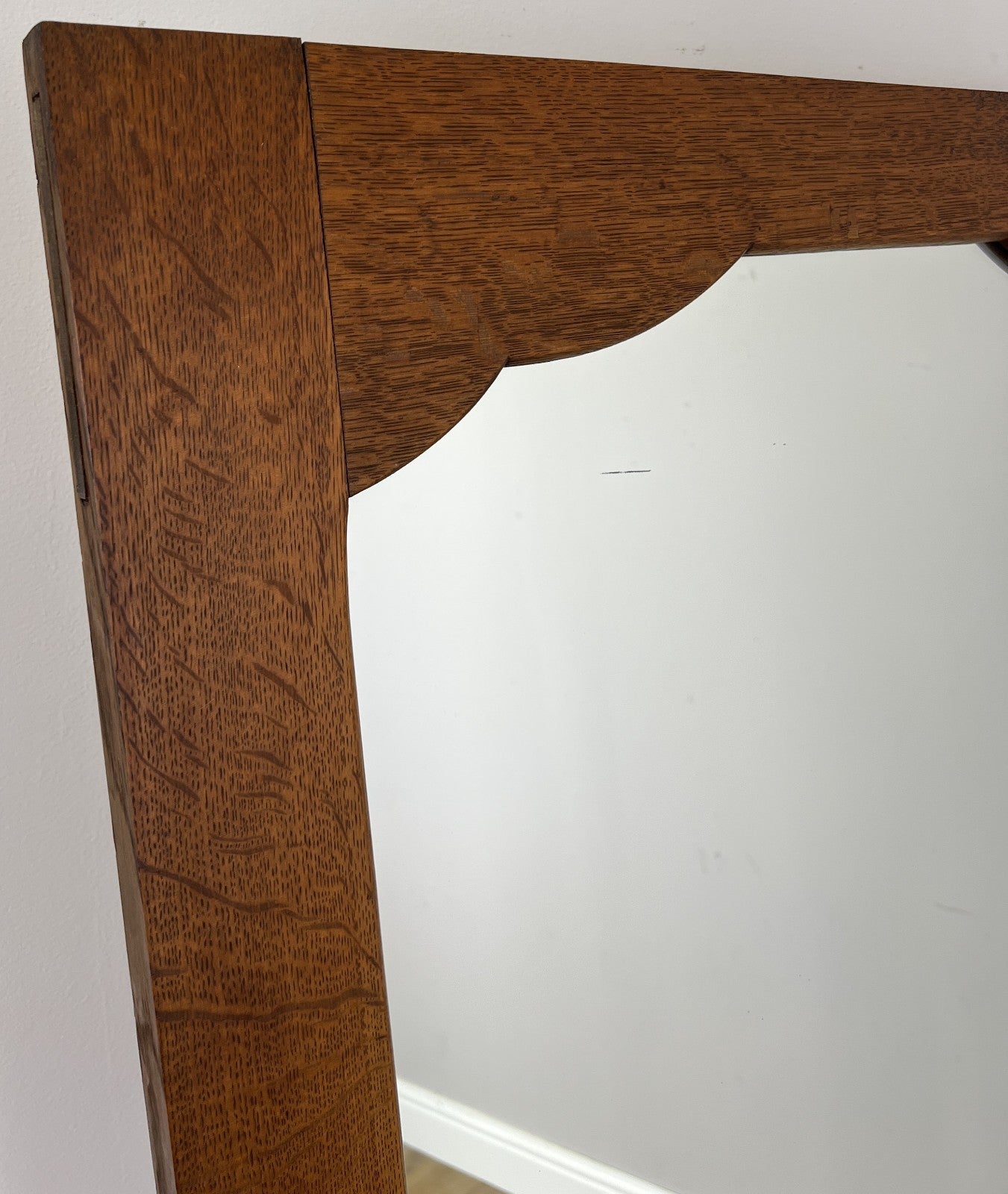 Mirror Antique French Style Oak Wardrobe Mirror Decorative Frame LOT 61912