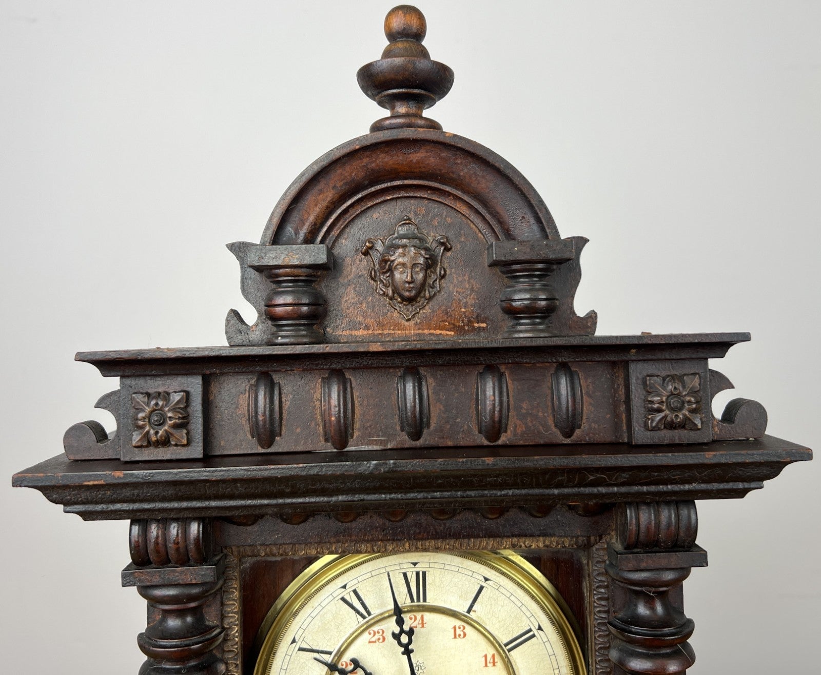 Clock Vintage Junghans Wooden Mantel Clock Glass Door Table Clock LOT 60552