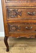 Chest of Drawers Vintage French Louis Oak 3 Drawers Carved Cabinet LOT 62525