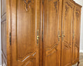 Wardrobe Vintage French Louis XVI Style Oak Four Door Carved Armoire LOT 6503