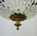 Ceiling Lamp Vintage Style Brass Pressed Crystal Pendant Chandelier LOT 52036