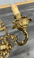Pair of Wall Lights Vintage French Double Arm Ornate Rococo Sconces LOT 44106