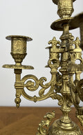 Pair of Candelabras Vintage French Style 5 Arm Ornate Candle Holders LOT 60606