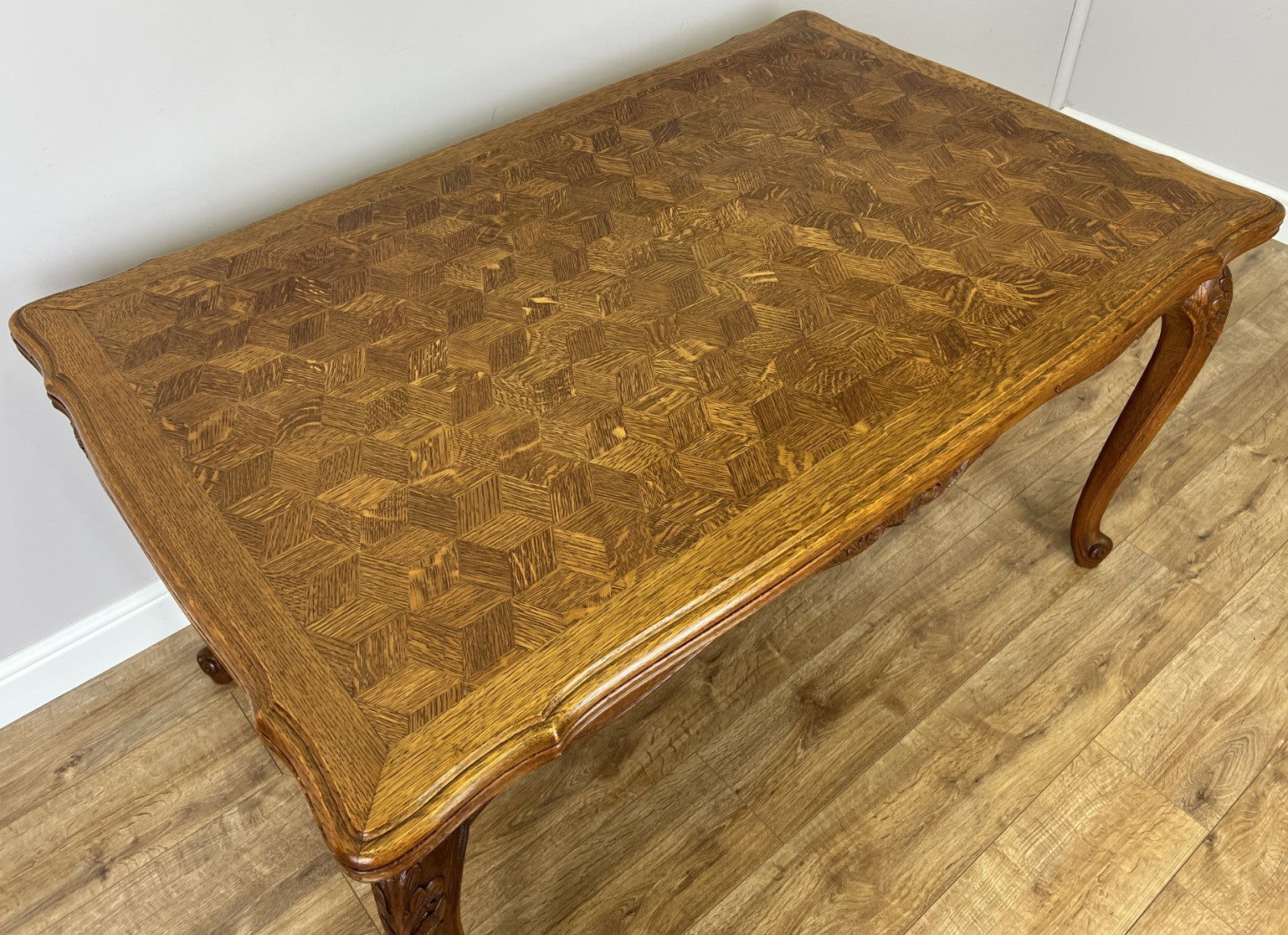 Dining Table Vintage French Louis XVI Carved Oak Extendable Table LOT 635712