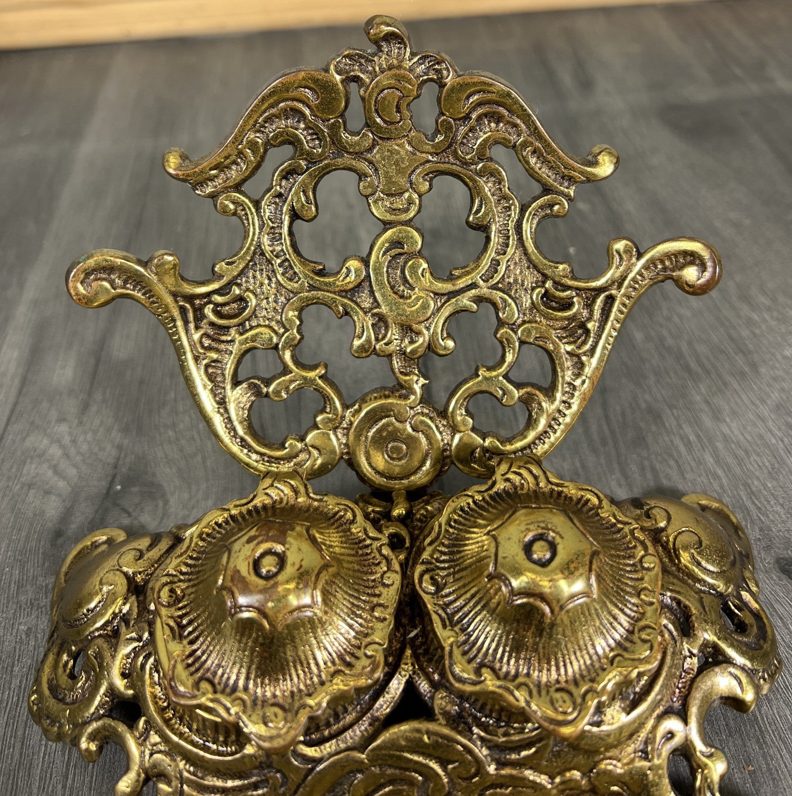 Inkwell Set Vintage French Brass Ornate Desk Accessory LOT 46883