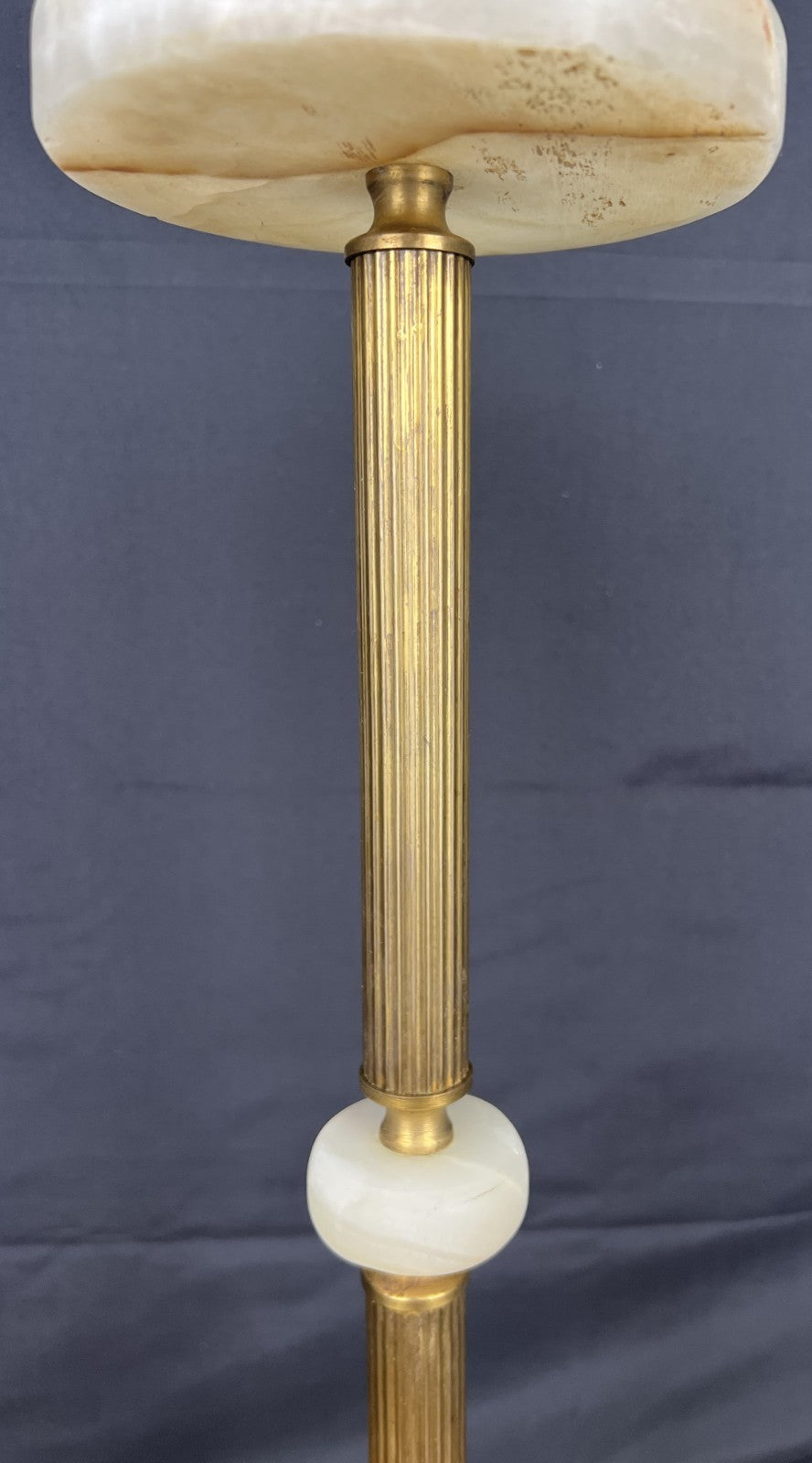 Ashtray Stand Vintage French Style Onyx Brass Floor Ashtray Stand LOT 48832